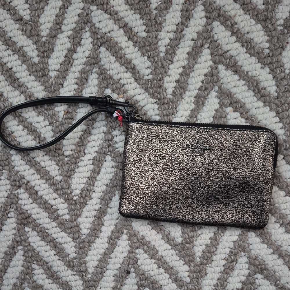 Coach Metallic Wristlet